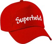 Superheld verkleed pet rood voor kinderen - baseball cap - carnaval verkleedaccessoire voor kostuum