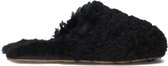 UGG W Maxi Curly Slide Dames Sloffen - Black - Maat 38