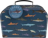 Kofferset (3st) Sharks / Haaien van Rex London