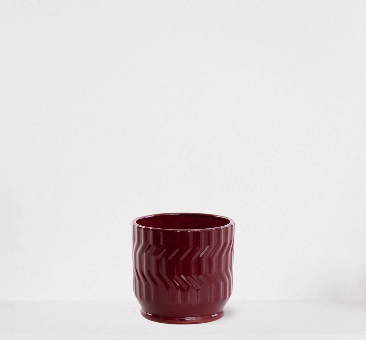 Luxe sierpot Jacky Bordeaux Rood – bloempot voor binnen – pot van 12 ...