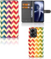 Flip Case pour OnePlus Nord 2T Coque Zigzag Couleur