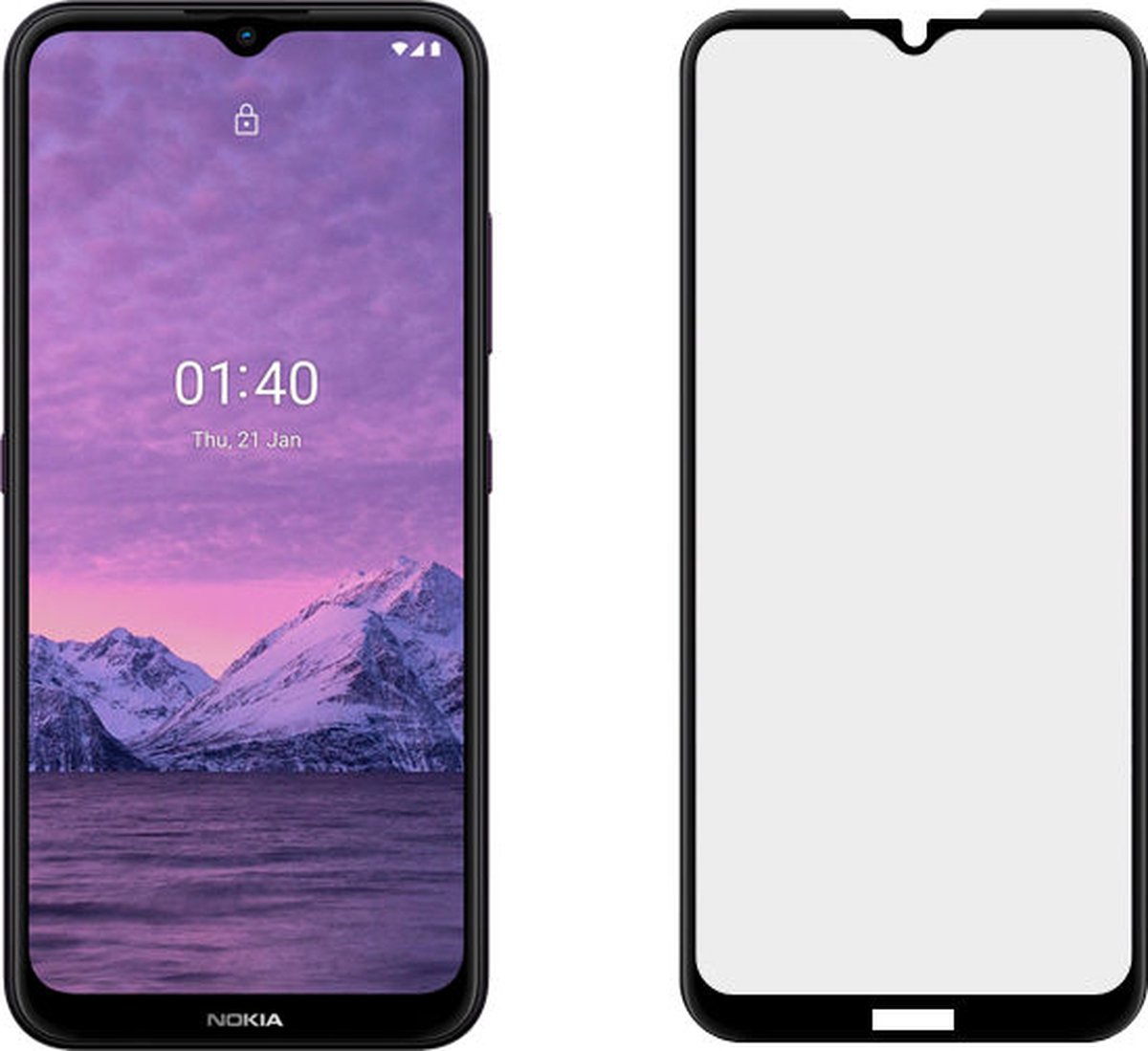 Full Cover Full Glue 9H Glass Screen Protector for Nokia 5.3 _ Clear