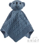 Soft Touch ACO12 Knuffeldoekje Steel Blue Elegance Cable knit 30 x30 cm Unisex Polyester