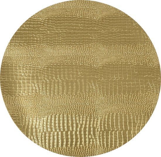 Placemats 2 stuks placemats kunststof goudkleurig kerst