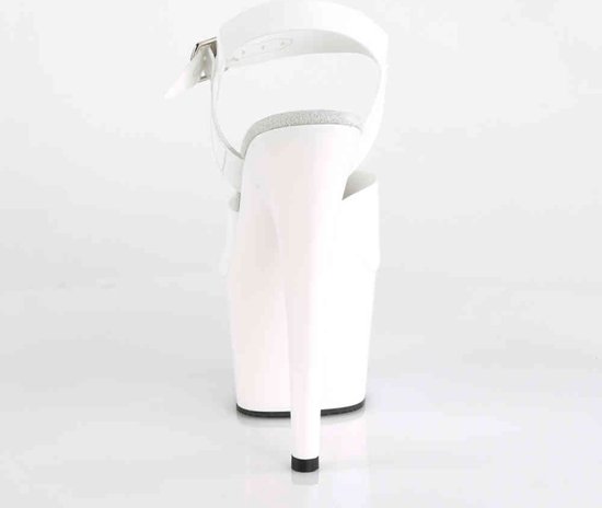 Pleaser - ADORE-708N Sandale avec bride à la cheville, Chaussures de pole dance - Chaussures de pole dance - 44 Chaussures - Wit