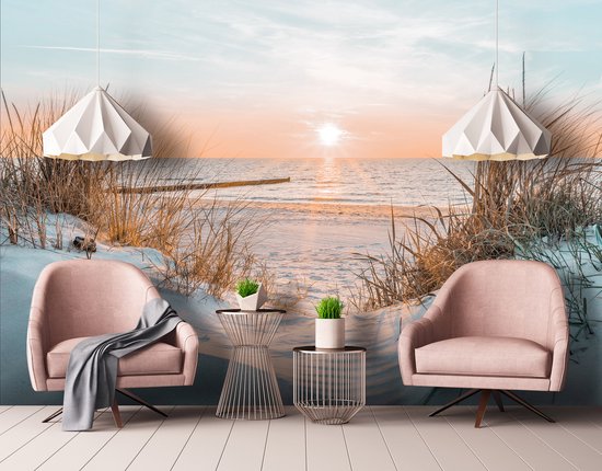 Mural King - Papier peint photo - Dunes - Mer - Plage - Paysage - Papier peint - 460 x 300 cm - Papier peint Papier peint non tissé