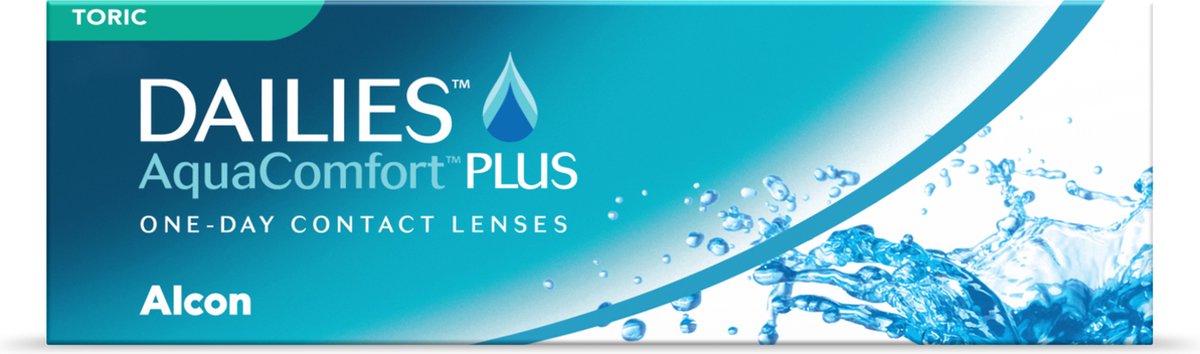 +3,75 Dailies AquaComfort Plus Toric (cil -1,25  as 160)  -  30 pack  -  Daglenzen   -  Contactlenzen