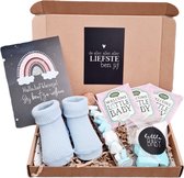 Baby geschenkset jongen - kraamcadeau jongen - cadeau zwanger - hoera een zoon - brievenbus kado  baby geboren