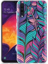 Galaxy A50 Hoesje Design Feathers - Designed by Cazy
