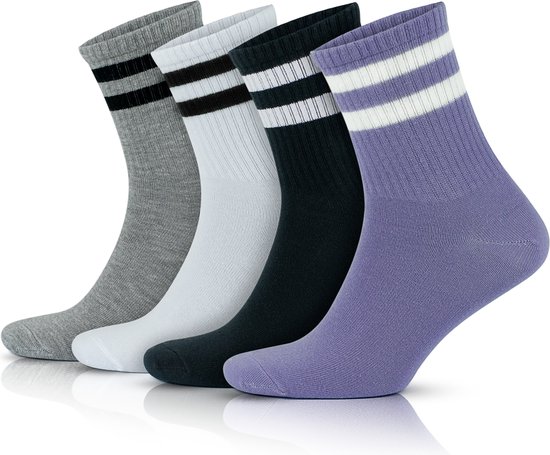 GoWith-katoen sokken- sportsokken-4 paar-wandel sokken-heren sokken-cadeau-40-44