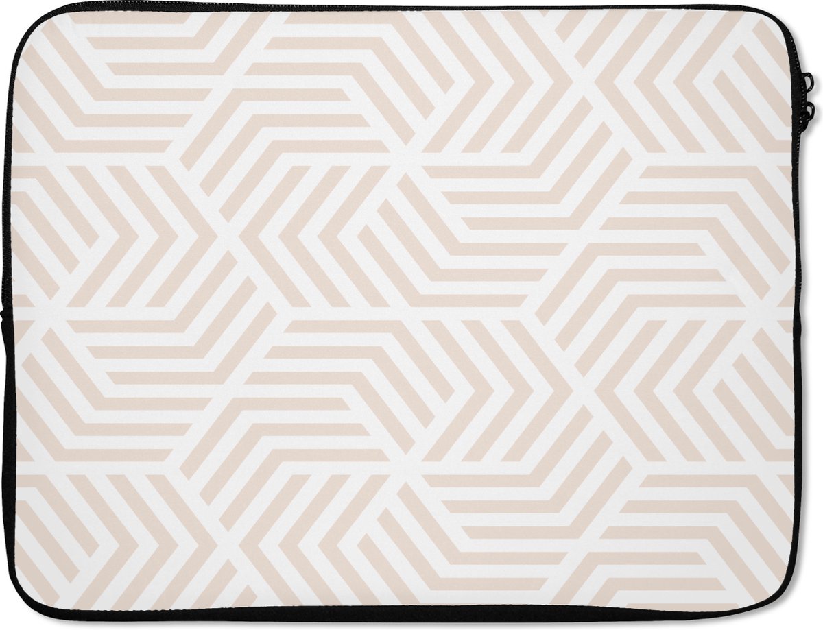 Laptophoes - Laptoptas - Patronen - Laptop - Design - Geometrische vormen - 17 Inch - Laptopsleeve