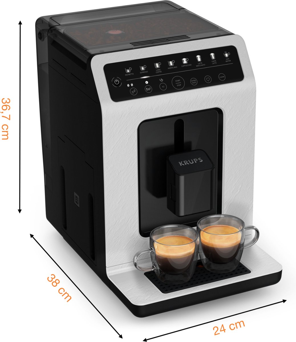 La Machine à Café à Grain avec Pot à Lait Inox Cappuccino Krups