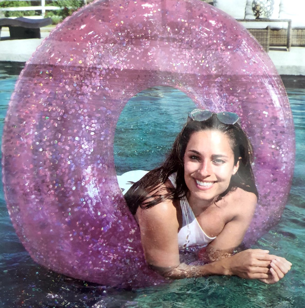 Zwemband Glitter Roze - 91 cm