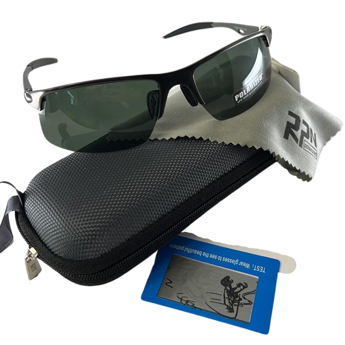 Premium Zonnebril - Sportschoenen - UV4000 - Polariserend - Zwart met Grijs