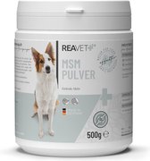 ReaVET - MSM Gewricht-Actief voor Honden en Paarden - Ondersteunt de stofwisseling in gewrichten, pezen & banden - Helpt gewrichten gezond houden - 500g