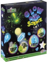 Grafix 4 in 1 Experimenteerdoos Glow in the Dark | Wetenschap speelgoed | Glow in the Dark stuiterbal - Groeiende Glow Kristallen - Glow in the Dark Sterren - Glow in the Dark Insecten | Educatief speelgoed voor kinderen vanaf 8 jaar