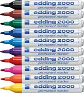 Edding Markers 2000, diverse kleuren, lijndikte 1,5-3 mm, 10 stuk/ 1 doos