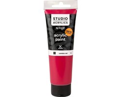 Acrylverf – Carmine Rode Verf – Acrylaatverf – Acrylic paint – Hobbyverf – Sneldrogend – Carmine Red (#12) – Dekkend – Creall Studio – 120 ml – 1 fles