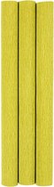 Crêpepapier, lichtgroen, 25x60 cm, Crêpe-verhouding: 180%, 105 gr, 3 vel/ 1 doos
