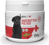 ReaVET - Rozenbottel Poeder voor Honden, Katten & Paarden - Hoog aandeel vruchtvlees, rijk aan voedingsstoffen - Natuurlijk & puur - 250g