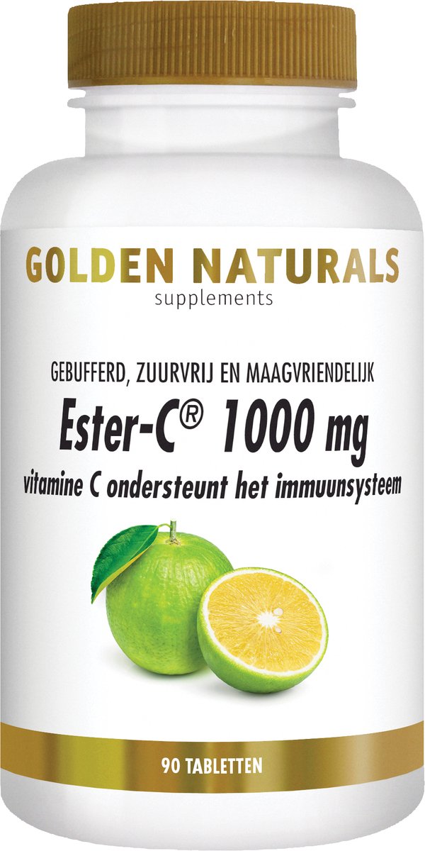 Goedkoopste Golden Naturals Ester C 1000mg (90 veganistische tabletten