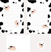 papeterie Vache avec enveloppes et cachets A5