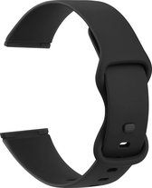 Zwart Bandje geschikt voor Fitbit Versa 3 / Sense - Siliconen Horlogebandje