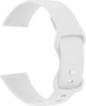 Wit Bandje geschikt voor Fitbit Versa 3 / Sense - Siliconen Horlogebandje