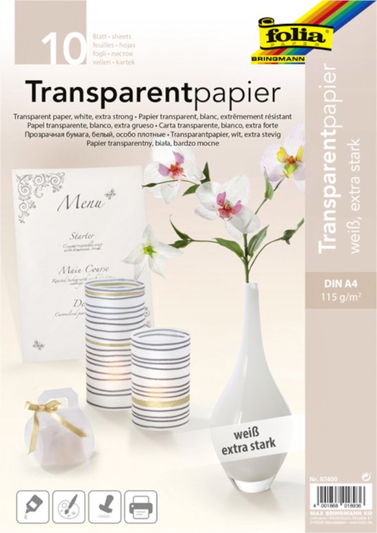 Folia transparent paper - 25 sheets