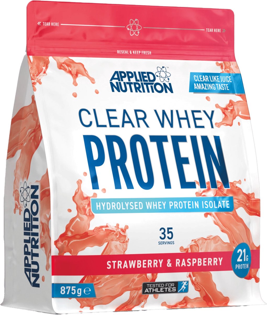 Clear Whey (Strawberry/Raspberry - 875 gram) - APPLIED NUTRITION - Eiwitshake - Whey Protein - Eiwitpoeder - Sportvoeding