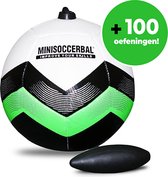 Minisoccerbal sur corde - Entraîneur de football - Classic - Vert - Avec matériel d'entraînement