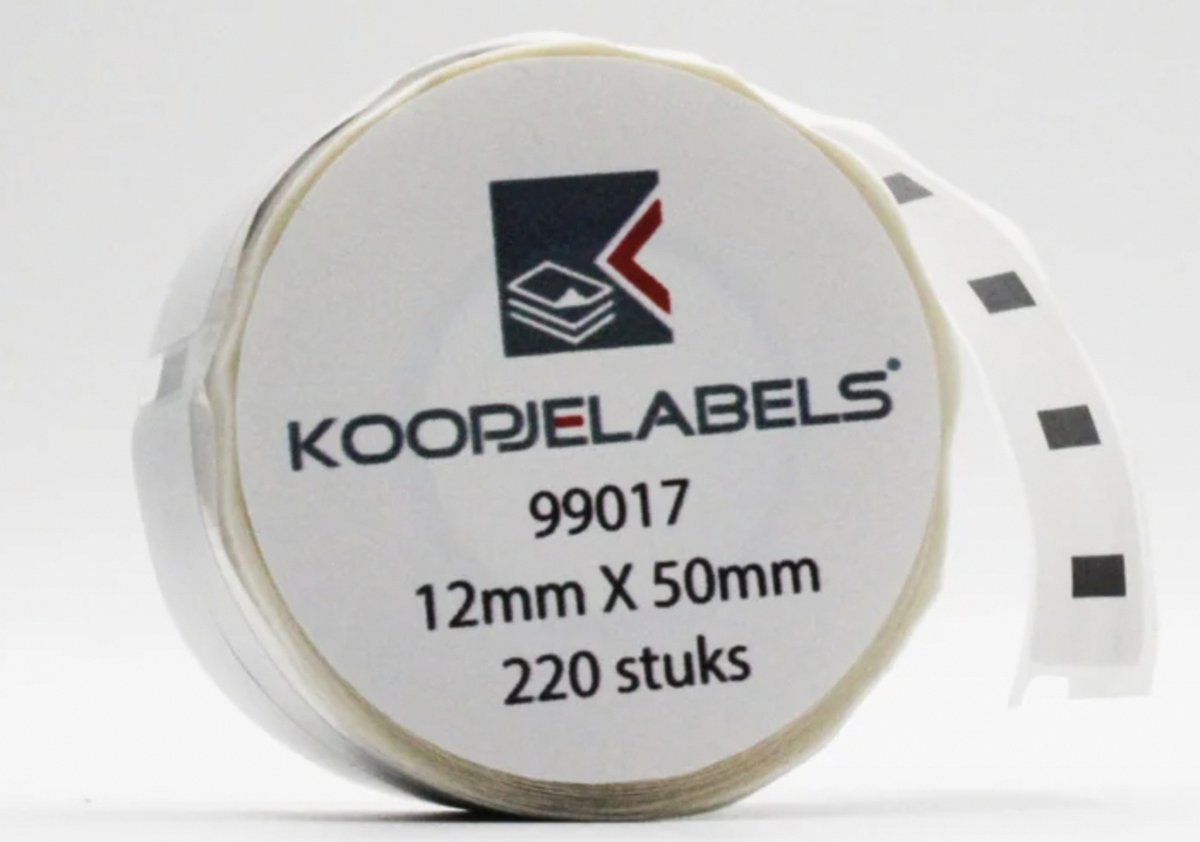 Koopjelabel® | Dymo 99017 / S0722460 compatible adreslabel, 50 x 12mm, 220 labels per rol, hang map labels