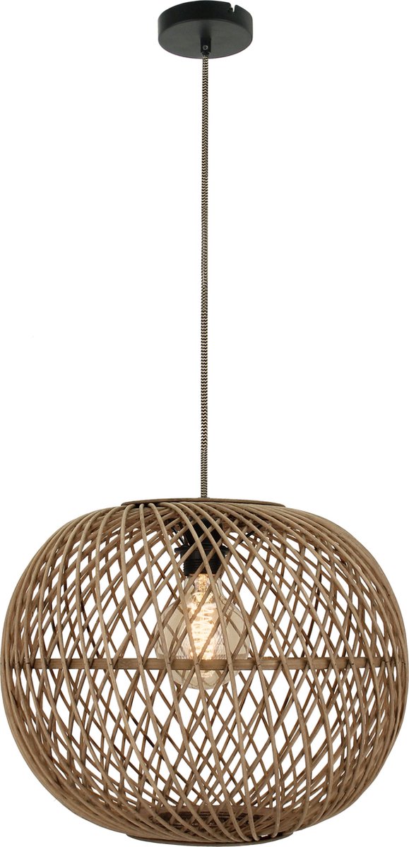 Chericoni Nature Diagonaal Hanglamp - 1 lichts - Ø 50 cm - E27 - Natuur hout