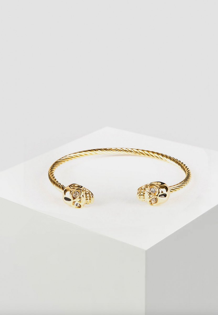 Black and Gold - Bracelets - Gold Skull Bangle | Gold