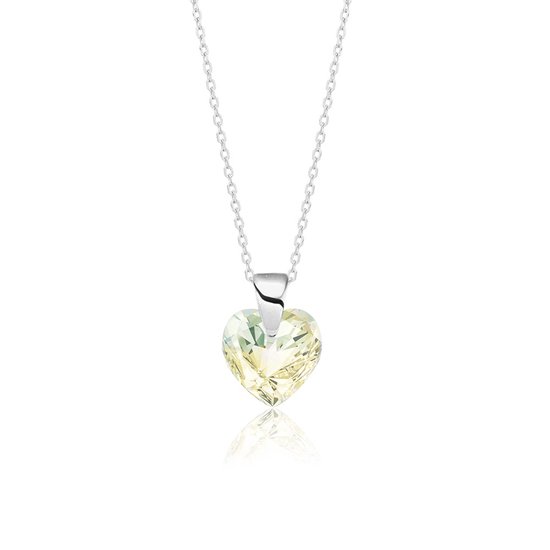 Montebello Ketting Amy HZ79 - Swarovski® Hart - 925 Zilver Gerhod. - Ø10mm - 45cm