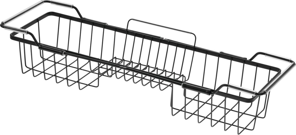 iDesign - Everett Over Bathtub Caddy Adjustable - Badrek - Zwart