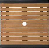 Table de bar carrée en acier et bois d'acacia Bolero | DS155