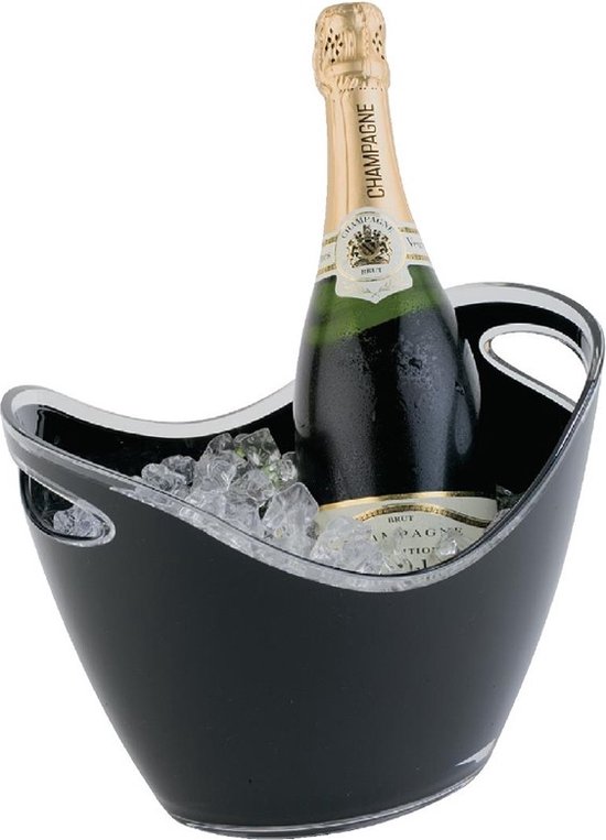 APS Wijn-/Champagnekoeler met 2 handgrepen, 8 liter, zwart