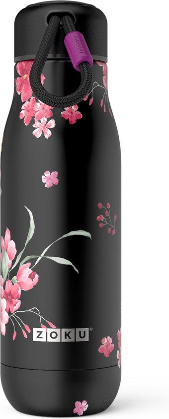 Zoku - Thermosfles 500 ml Midnight Floral - Roestvast Staal - Multicolor -