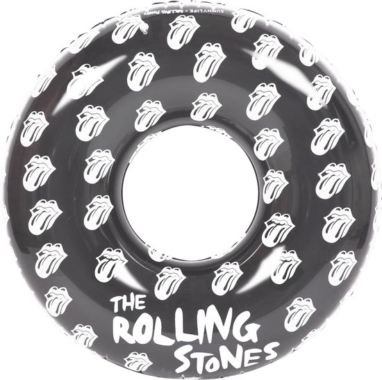 Sunnylife - Rolling Stones Zwemband - PVC - Zwart