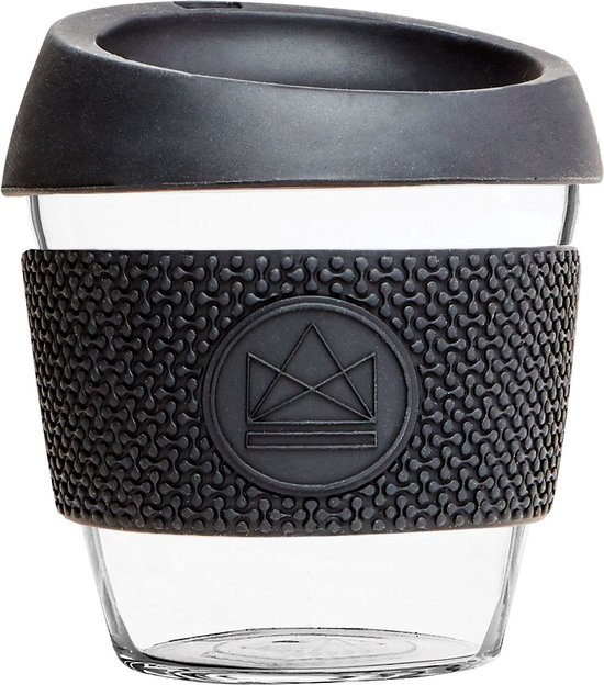 Neon Kactus Glazen Koffiebeker 235ml – Black