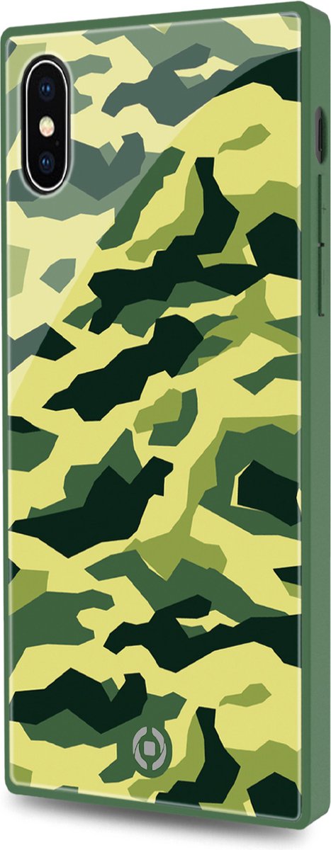 Celly Telefoonhoes Diamond Square Voor Iphone X/xs Groen