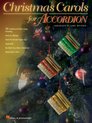 Boekcover 'Christmas Carols for Accordion' met accordeons als kerstversiering.