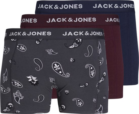 JACK&JONES JACPAISLEY TRUNKS 3-PACK Heren Onderbroek - Maat S