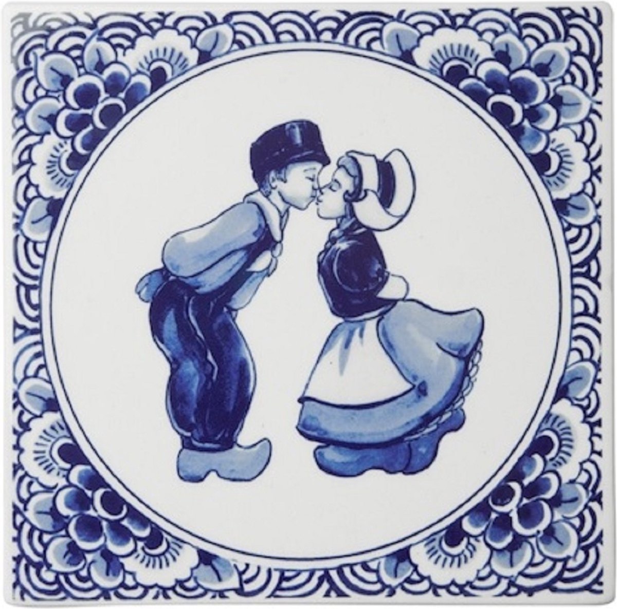 Servies : Voorraadpot Delfts blauw tulpen design