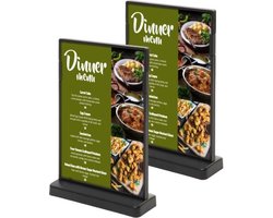 2 pack T Menukaarthouder A5 formaat staand Menuhouder acryl T standaard acryl kaarthouder | menustandaard A5 Folderstandaard Folderhouder