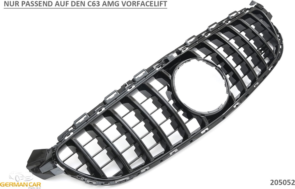 Grille pare-choc avant centrale Grille Calandre Avant Pour Mercedes Pour  Benz W205 C63 C63S AMG