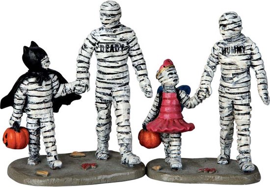 Lemax - Trick Or Treating With Mummy And Deady - Set Of 2