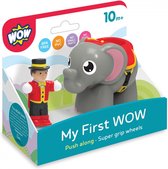 WOW - My first WOW - Ellie & Showman - circus olifant met begeleider - Exclusive - met verborgen wieltjes - BPA free - Pvc free - Toxic paint free