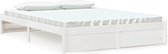 vidaXL Bois massif Blanc 150x200 cm 5FT King Size